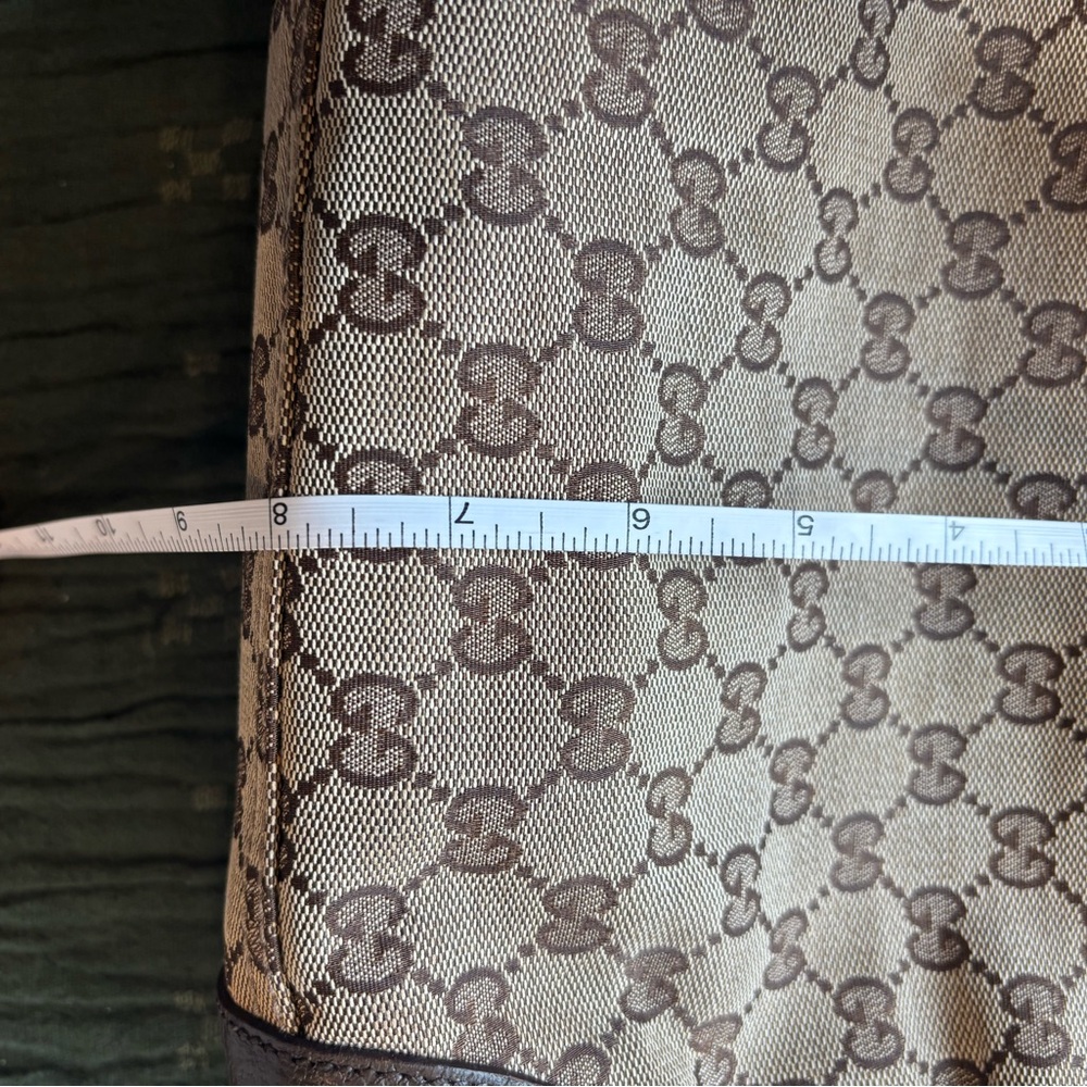 Gucci Tan and Brown Monogram Bag 234 - Picture 8 of 16